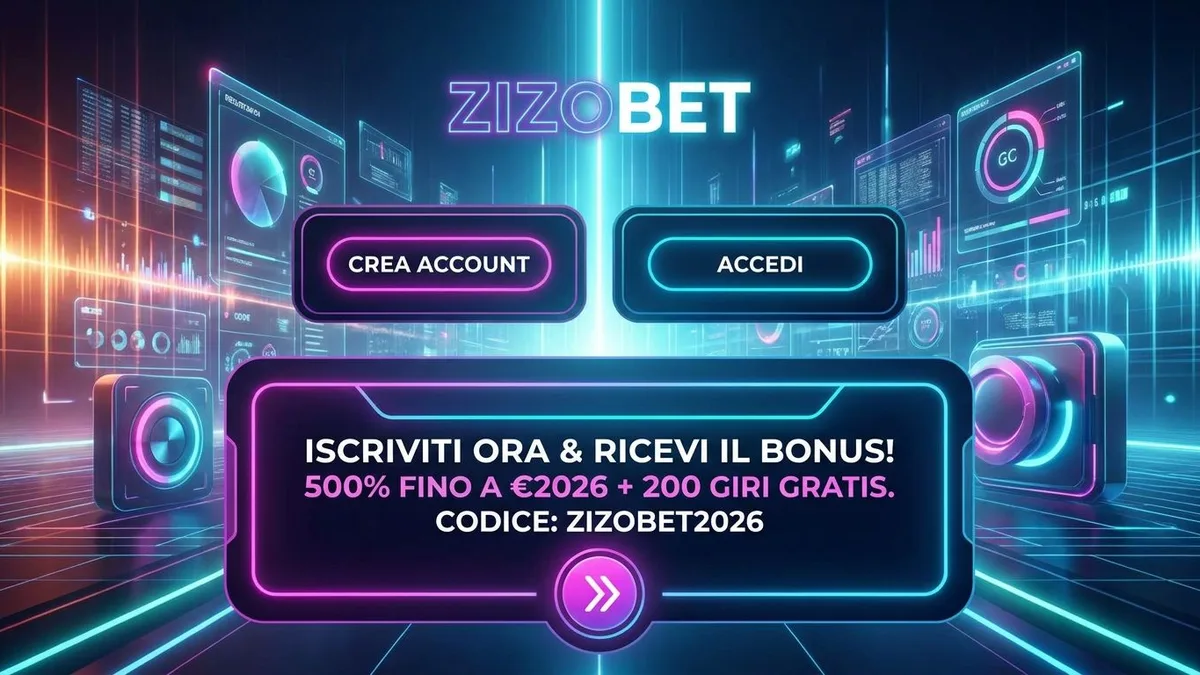 Registrazione con bonus su Zizobet